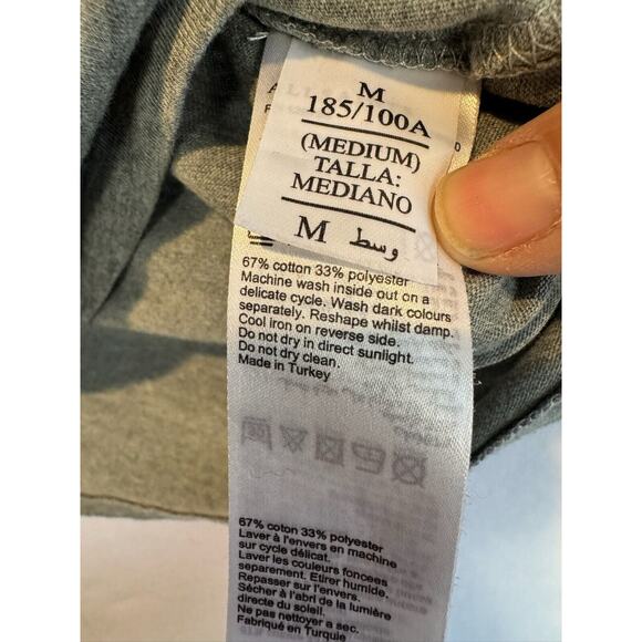 ALLSAINTS Shirt Men MED Green Tee Casual V Neck Stylish Chic Solid Basic Simple - Picture 6 of 8